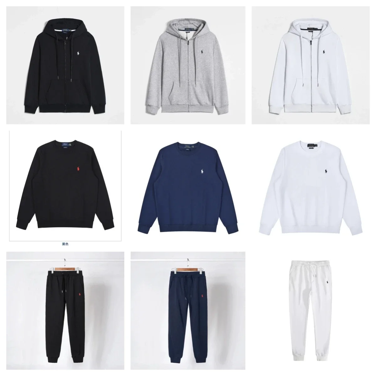1to1reps Hoodies/Sweaters fashion reps product 连帽开衫纯色简约拉链外套宽松大码外套 