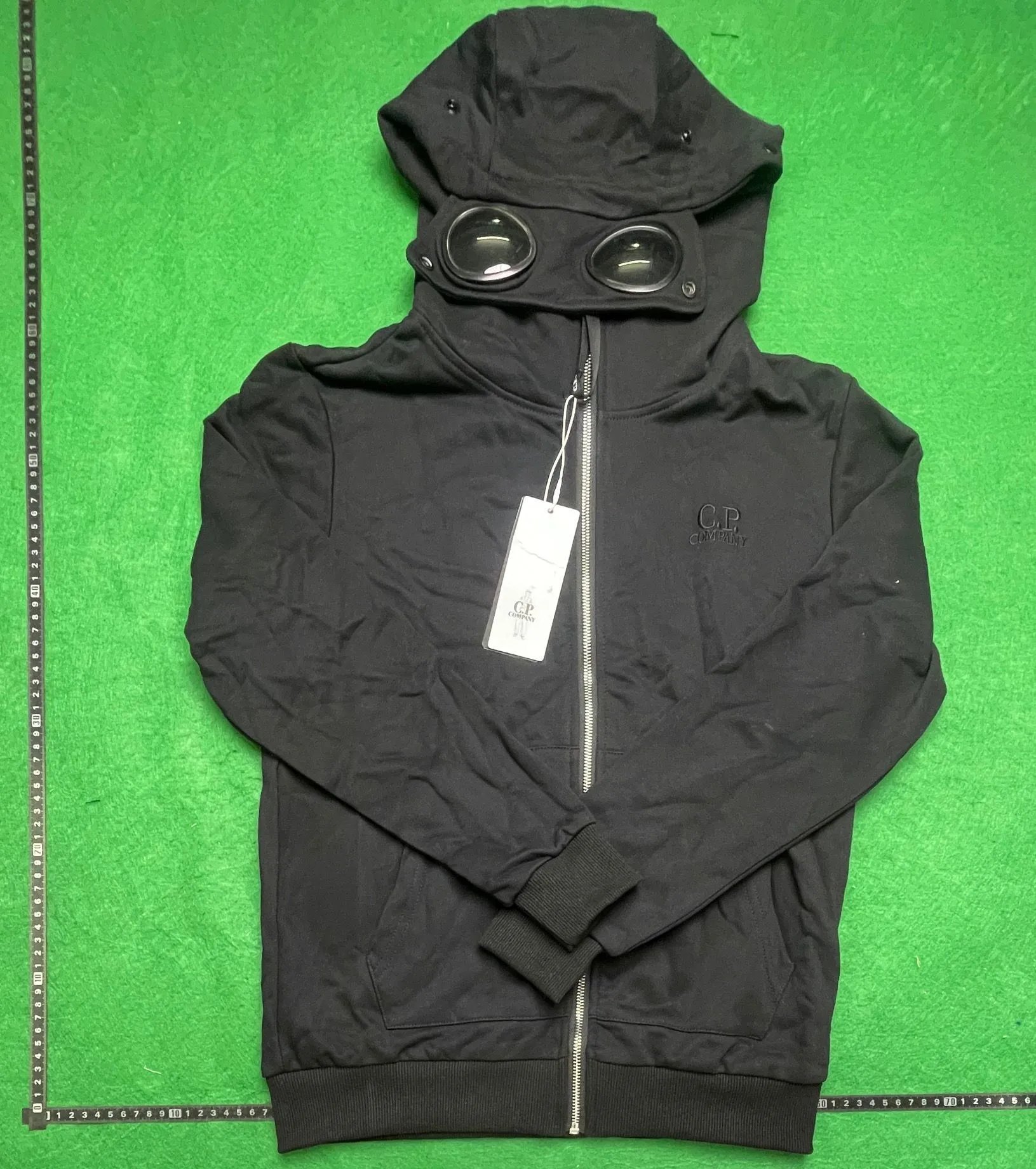 C.P. Company Goggle Hoodie Black Outerwear