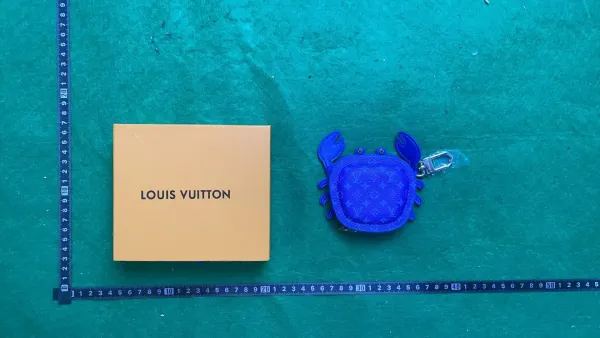 Louis Vuitton Crab Coin Purse Blue Monogram - 1
