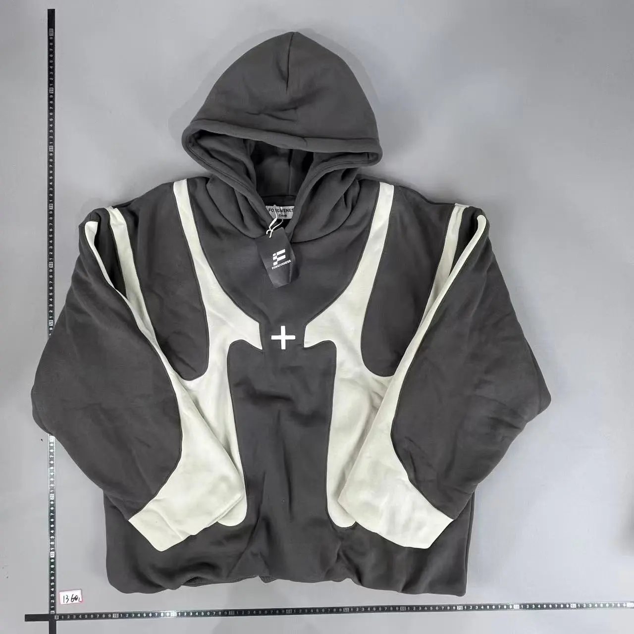 Enfants Riches Deprimes Cross Logo Panelled Hoodie