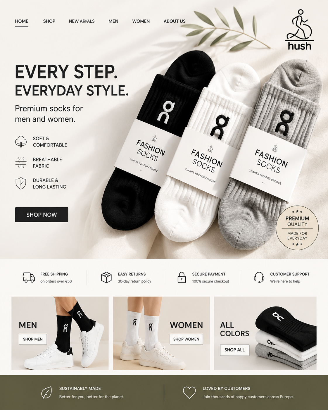 Cotton Socks 3-Pack