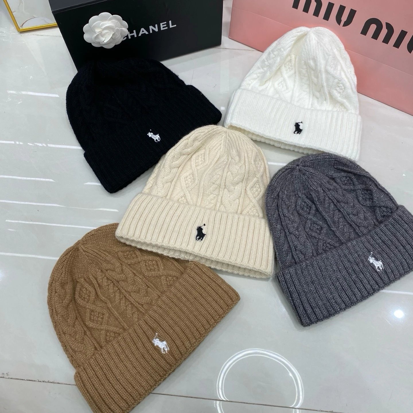Polo Ralph Lauren Cable-Knit Beanies — Multiple Colors product photo 3