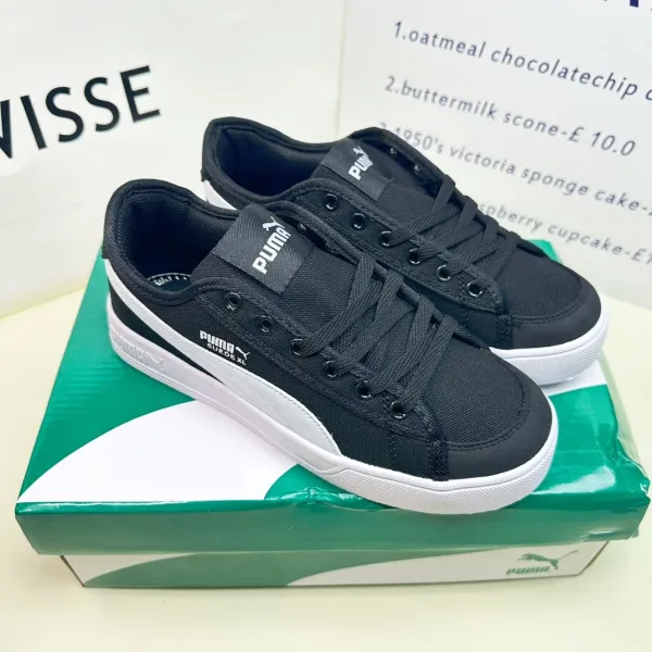 Puma Suede XL Black and White Sneakers - 1