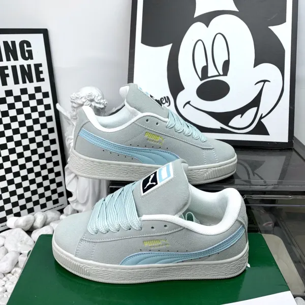 Puma Suede Classic Light Blue Gray Sneakers - 1