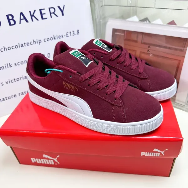 Puma Suede Classic Burgundy Suede Sneakers - 1