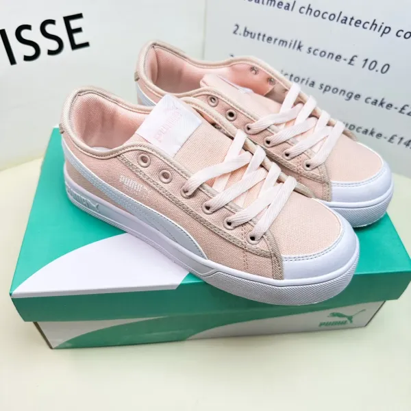 Puma Court Star Canvas Pink Beige Sneakers - 1