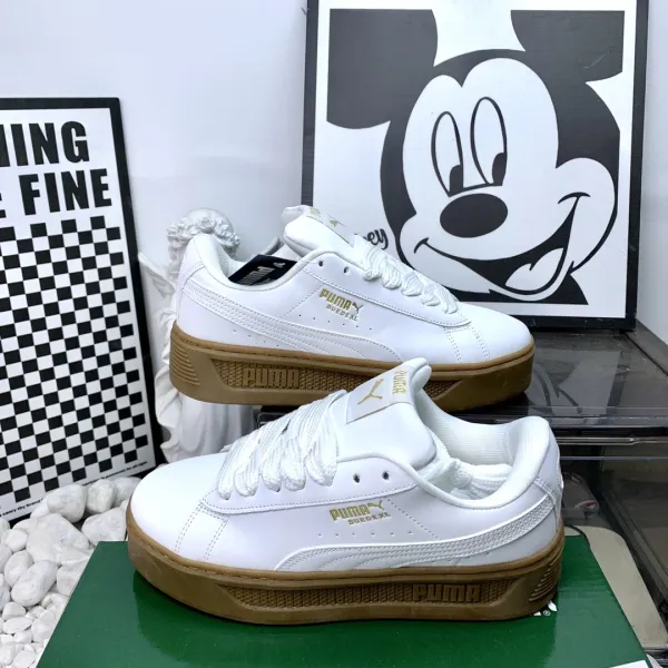 Puma Suede XL White Gum Sneakers - 1