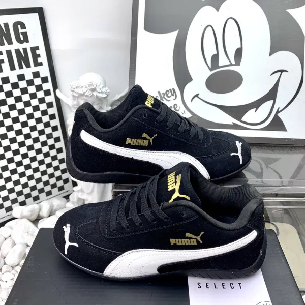 Puma Future Rider Black White Gold Sneakers - 1