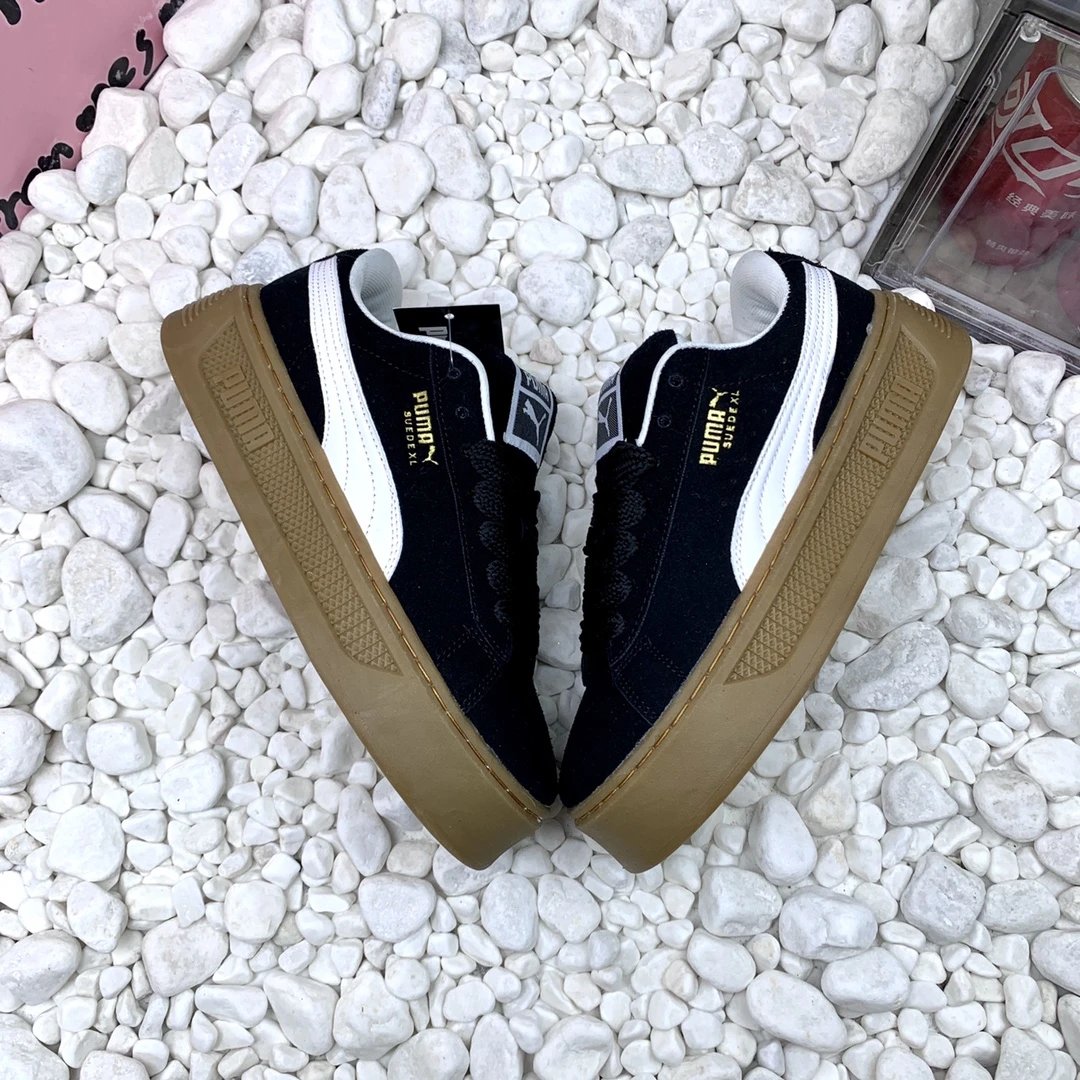 Puma Suede XL White Gold Sneakers Chunky Sneakers - 9