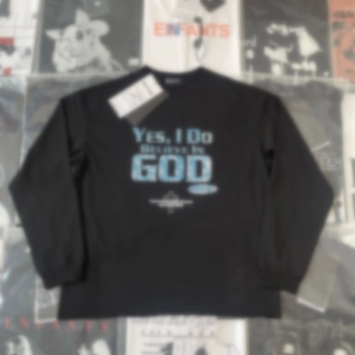 619-Believe in God Slogan Hem
