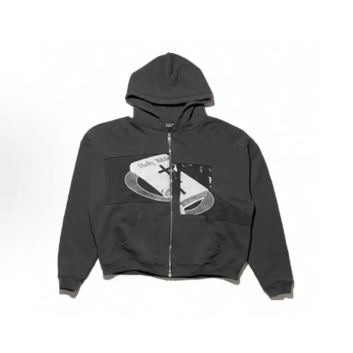 L08 Bible Cross Washed Black