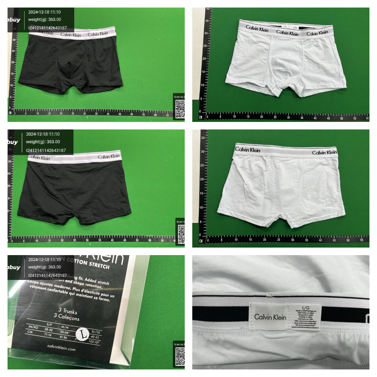 Lacoste Classic Boxer Brief White with Green Waistband Underwear - 7