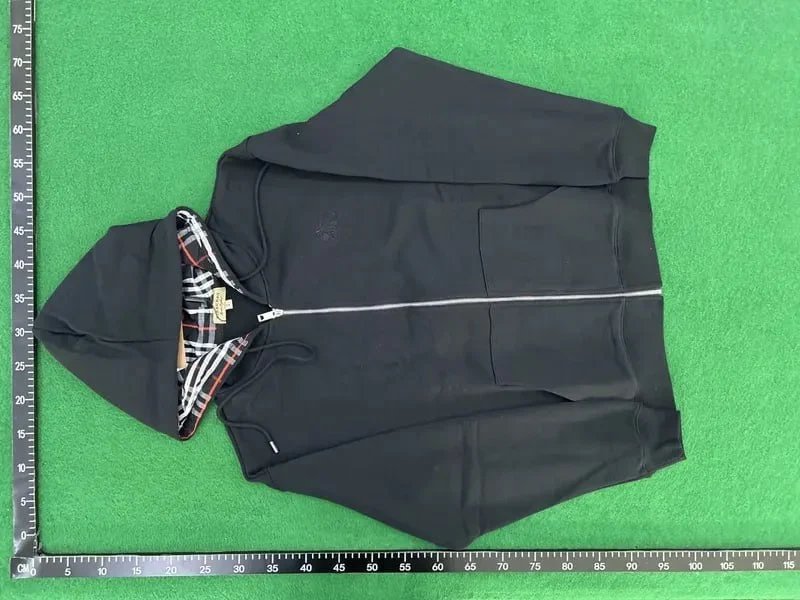Burberry Hoodies & Sweatshirts Check-Lined Zip-Up Hoodie image 9