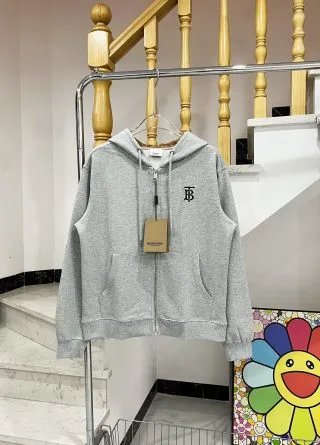 Burberry Hoodies & Sweatshirts Check-Lined Zip-Up Hoodie — 29