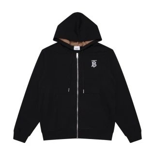 Burberry Hoodies & Sweatshirts Check-Lined Zip-Up Hoodie — 26