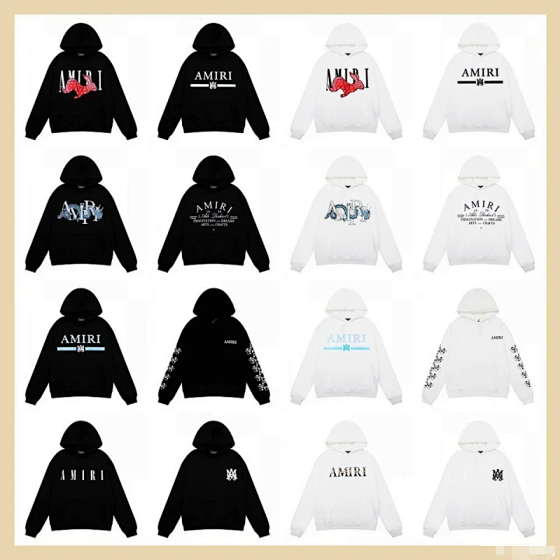 FD Leopard Gradient Letter Logo Angel Hoodie Sweatshirt Couples Sweatshirt