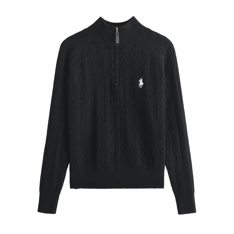 Cable Knit Sweater | Black