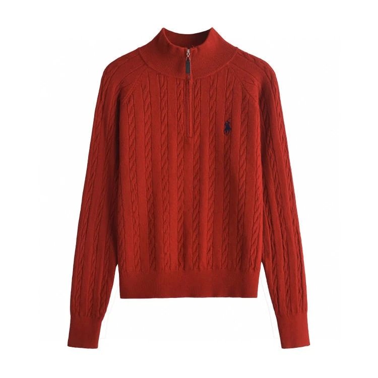 Cable Knit Sweater | Red