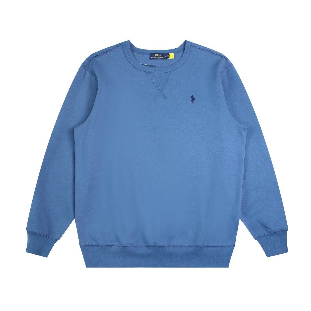 Classic Basic Small Logo Embroidered Crewneck Sweatshirt | Haze Blue