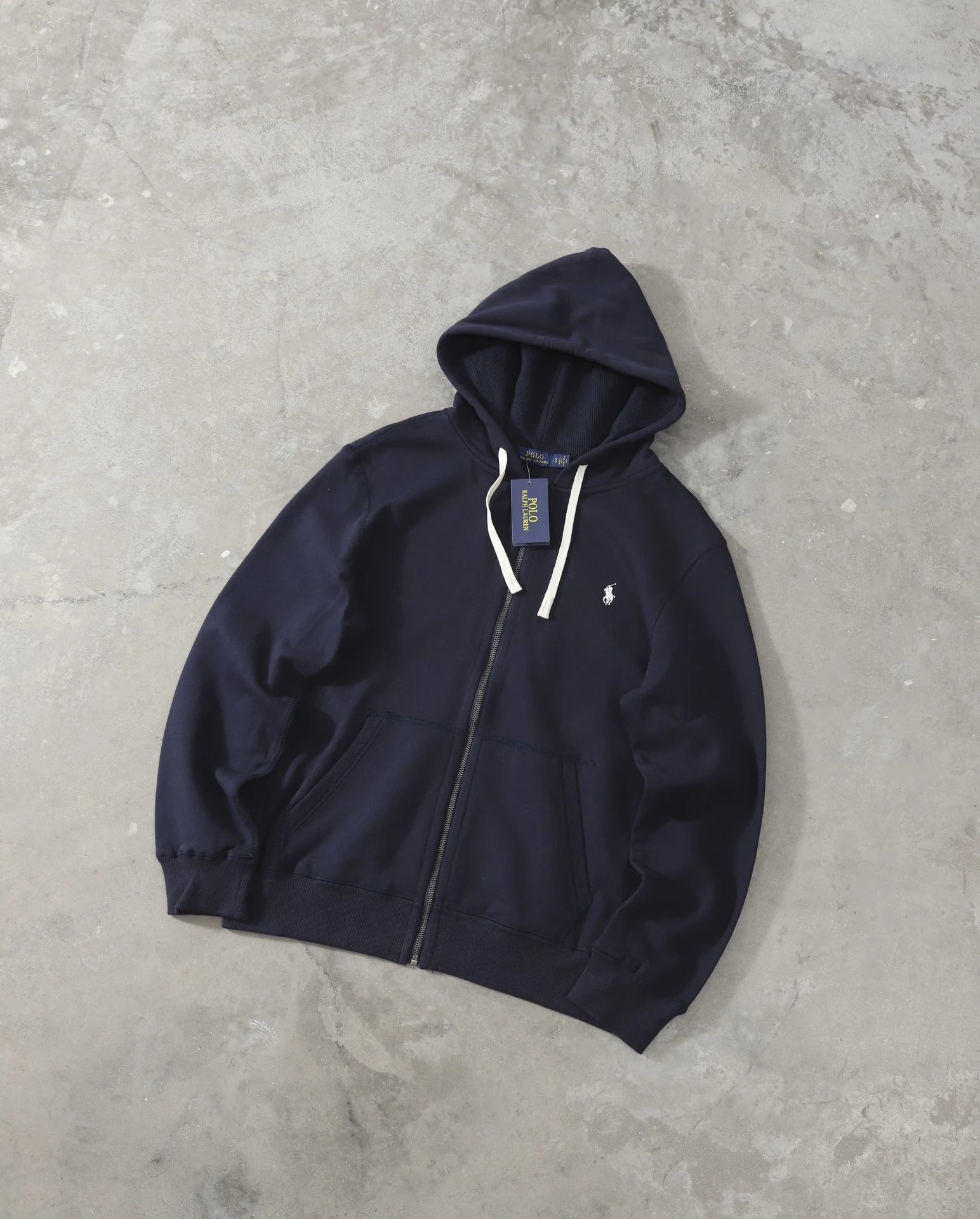 Hooded Zip-Up Jacket | Dark Navy