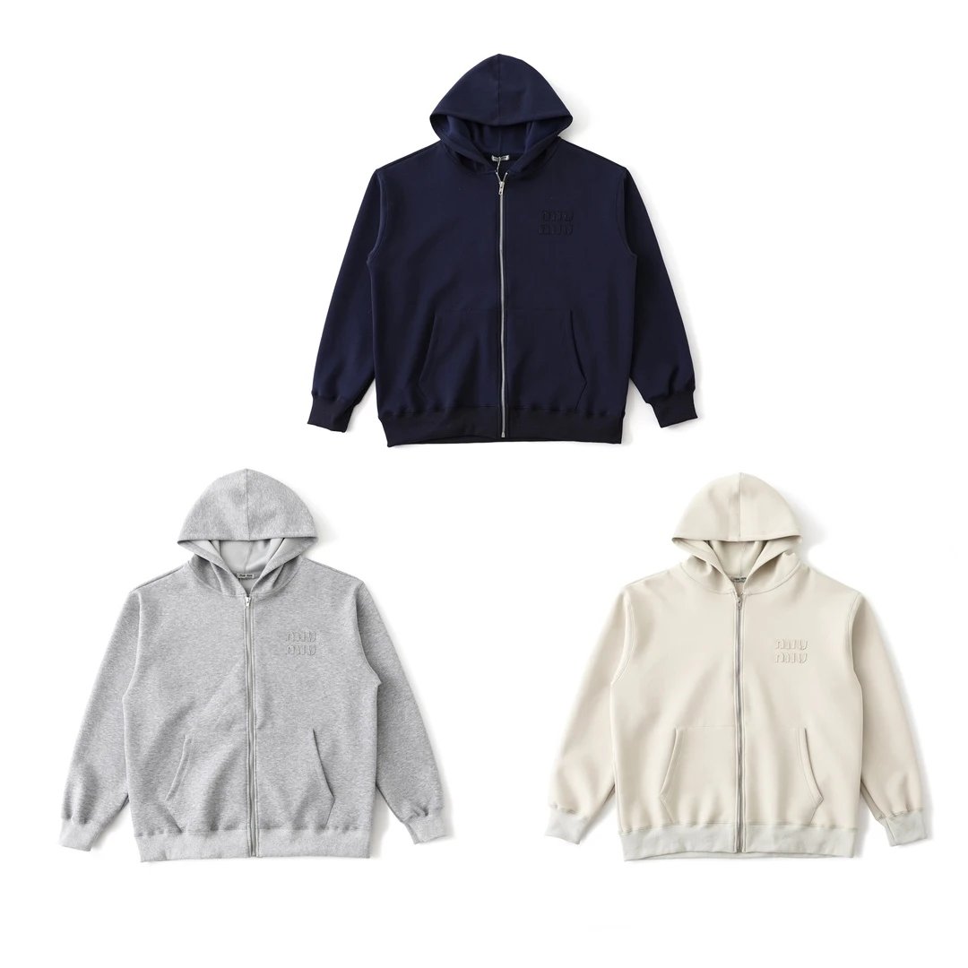 Embroidered Applique Runway Unisex Hooded Cardigan Jacket