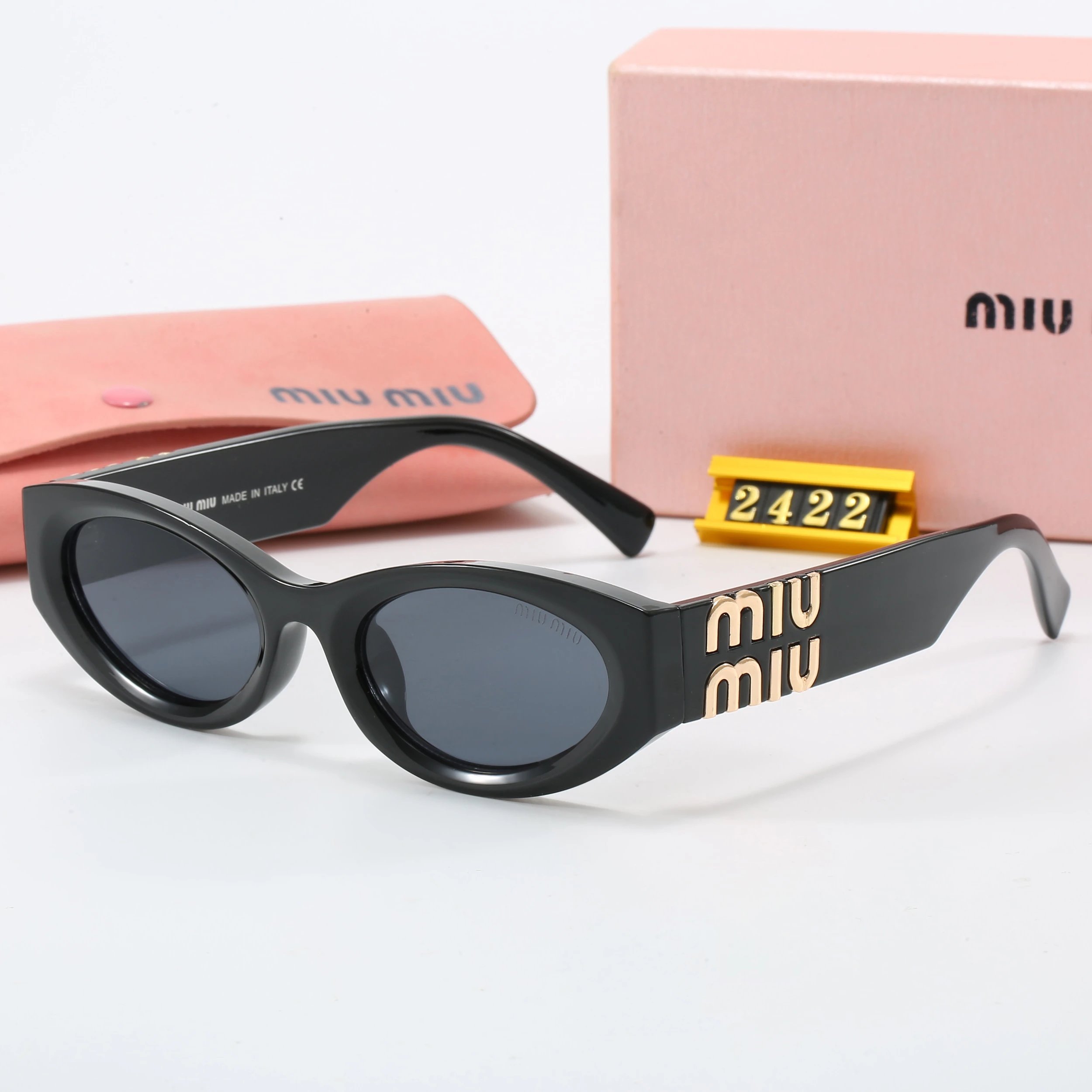 Miu Miu Round Rimless Sunglasses Tortoiseshell Gold Brown Gradient - 17