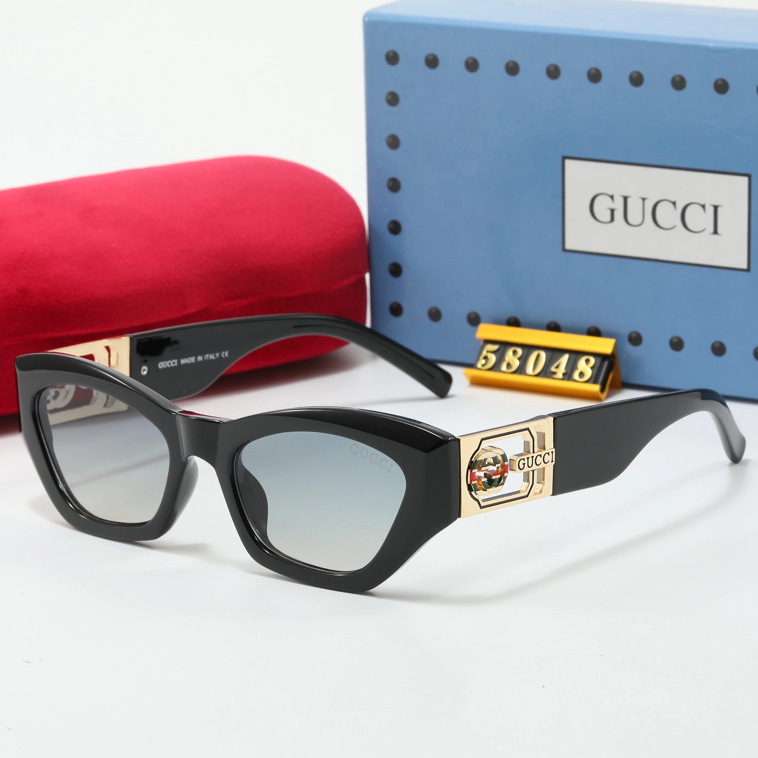 Gucci GG Marmont Square Sunglasses Gray Gradient - 13