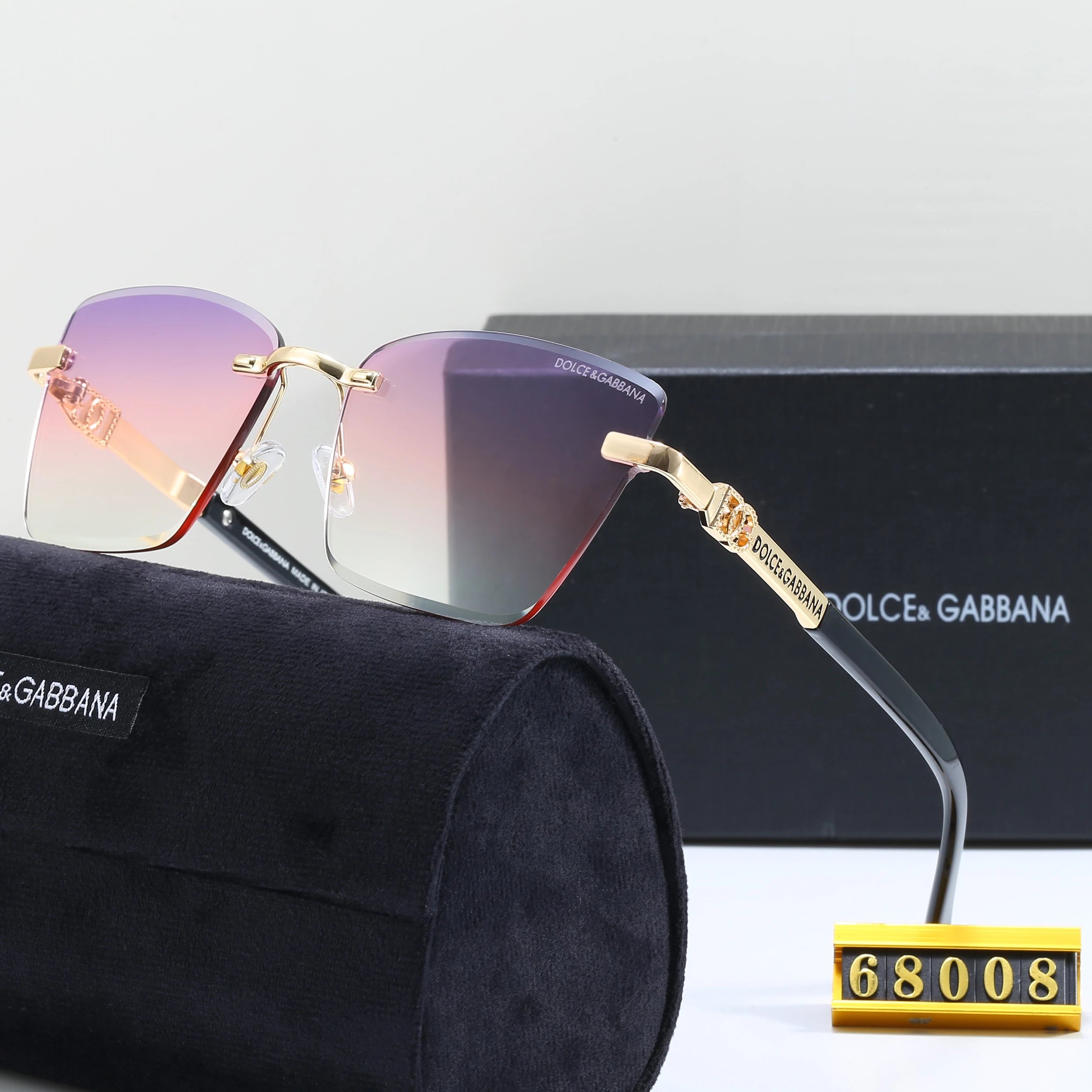 Dolce & Gabbana DG Logo Black Gradient Lens Sunglasses - 11