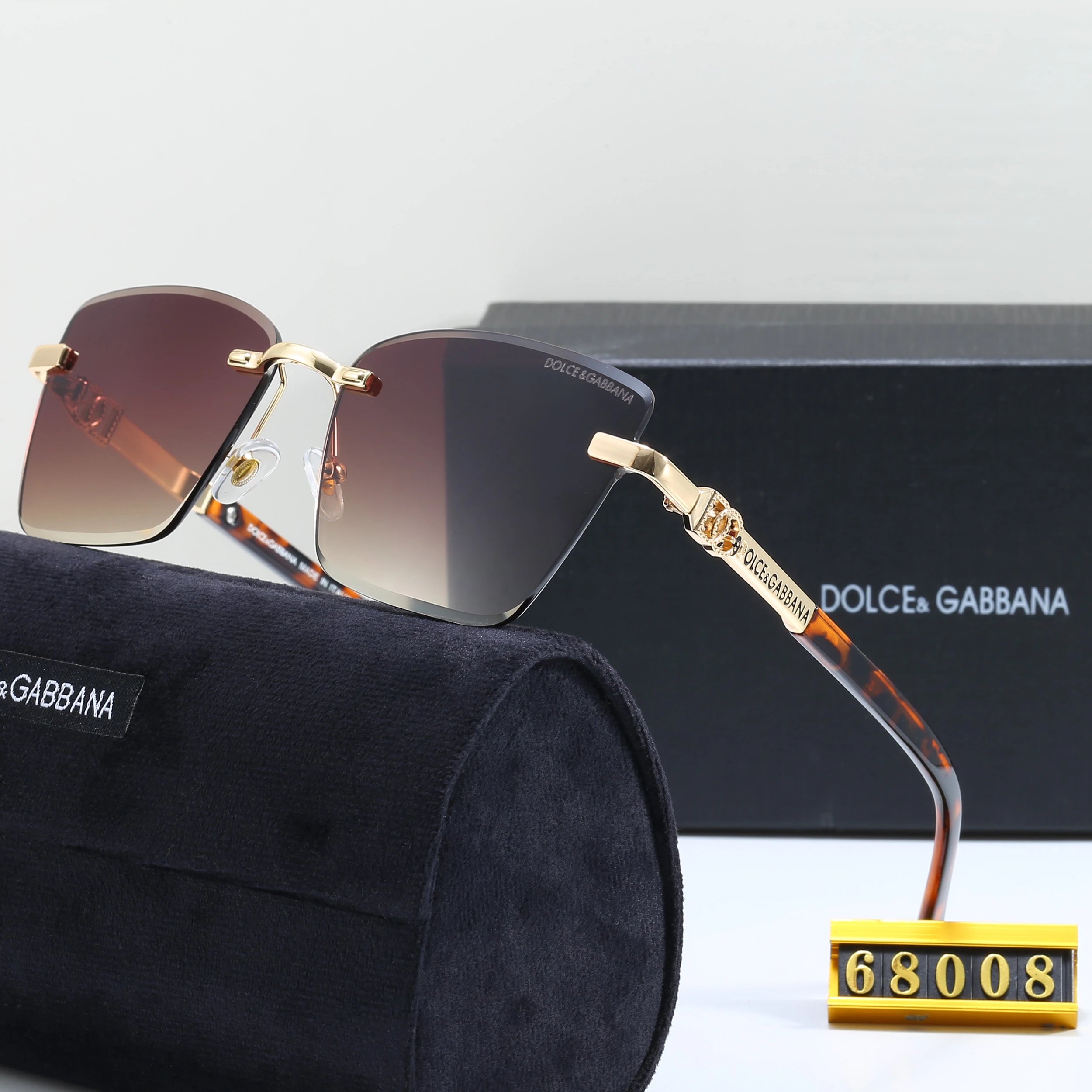 Dolce & Gabbana DG Logo Black Gradient Lens Sunglasses - 13