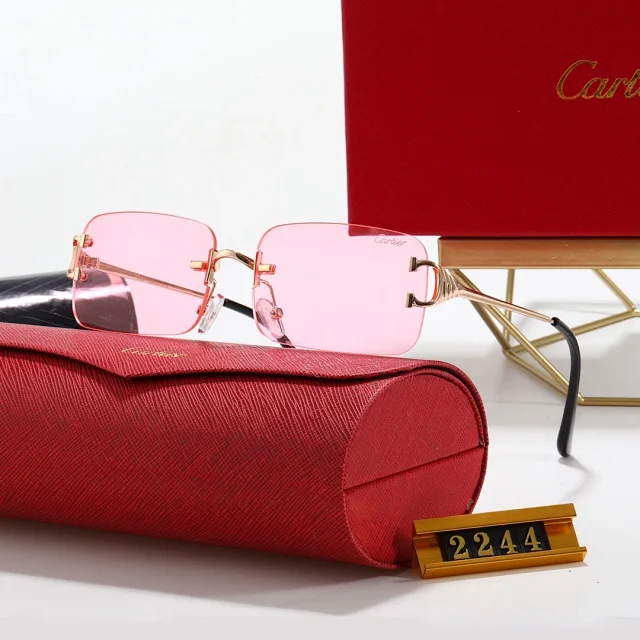 Cartier Eyewear Double-bridge gradient-lens sunglasses product detail image 10