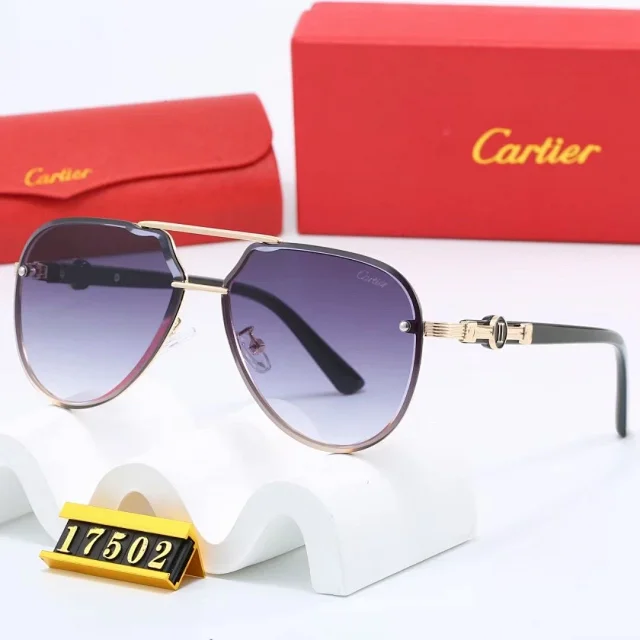 Cartier Eyewear Double-bridge gradient-lens sunglasses product detail image 18