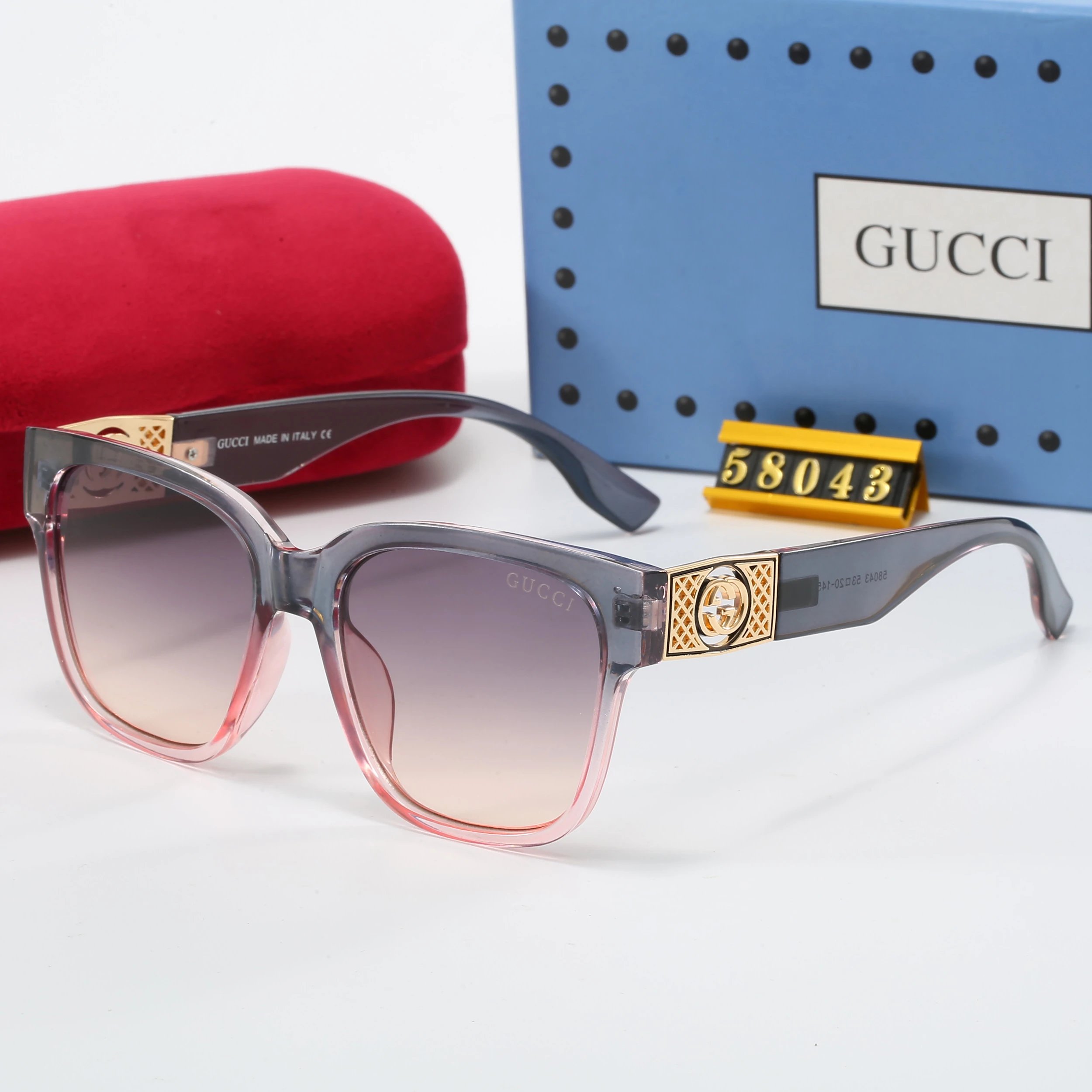 Gucci Aviator-Style Gradient Sunglasses Gold Frame - 13