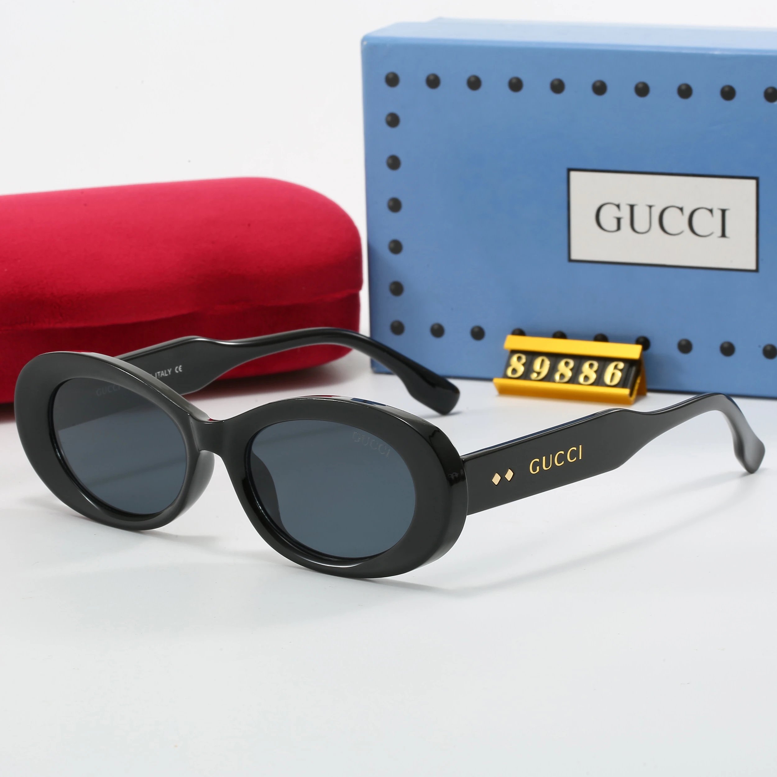 Gucci GG Marmont Aviator Sunglasses Gray Gradient with Monogram Lens Eyewear - 18
