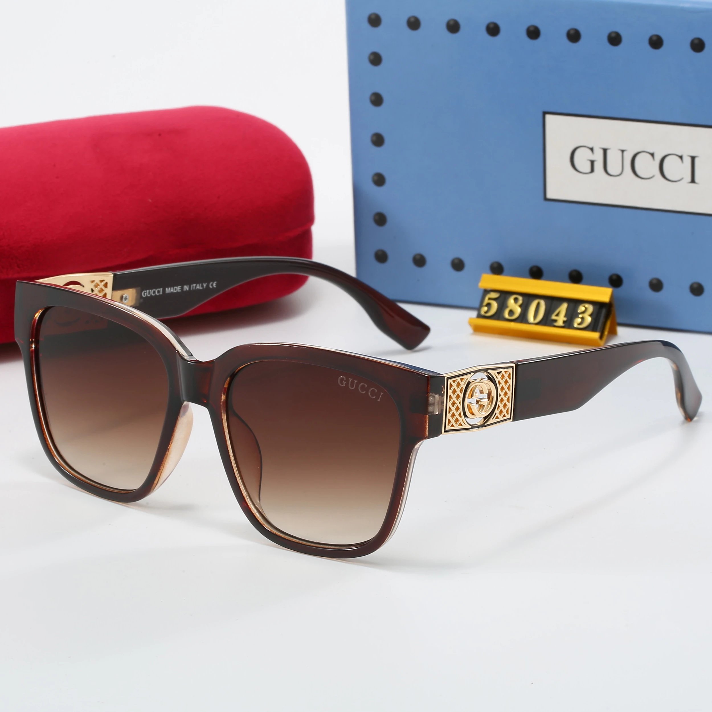 Gucci Aviator-Style Gradient Sunglasses Gold Frame - 14