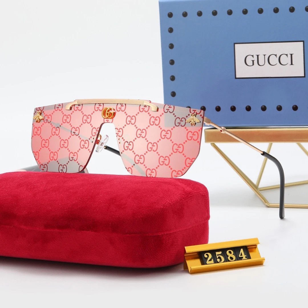Gucci GG Marmont Aviator Sunglasses Gray Gradient with Monogram Lens Eyewear - 12