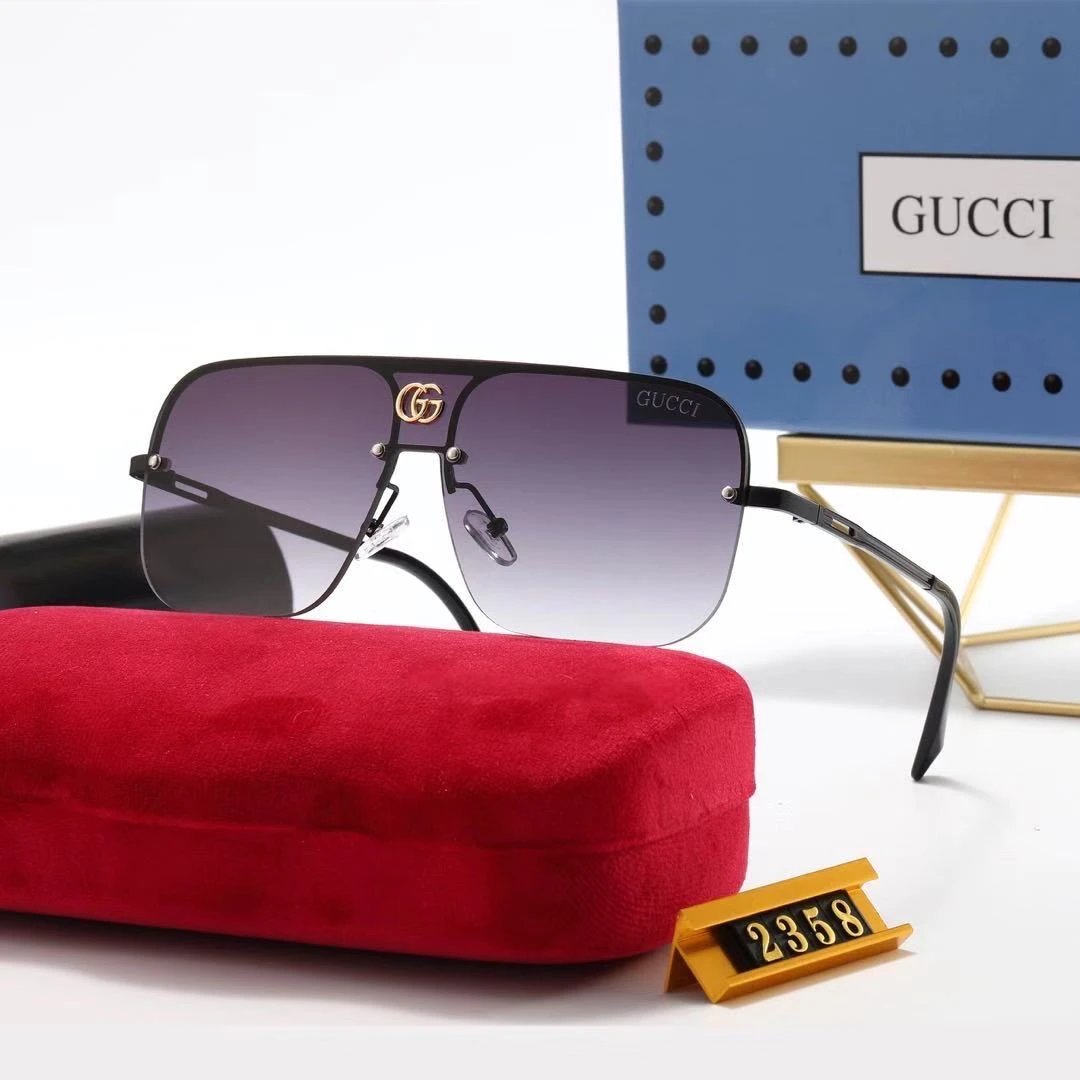 Gucci GG0941S Shield Sunglasses Red Gradient Gold Frame - 16