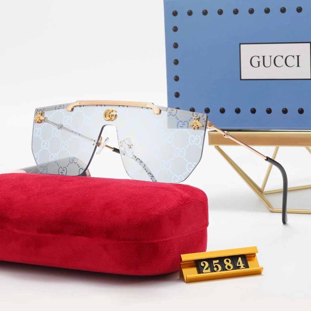 Gucci GG Marmont Aviator Sunglasses Gray Gradient with Monogram Lens Eyewear - 11
