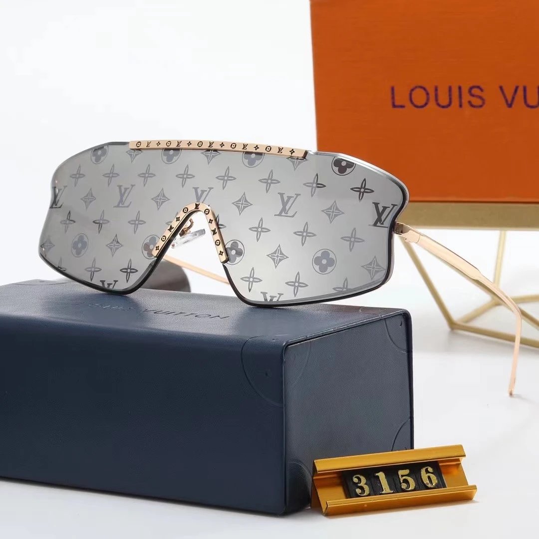Louis Vuitton Shield Sunglasses Gradient Purple Gold Frame - 14