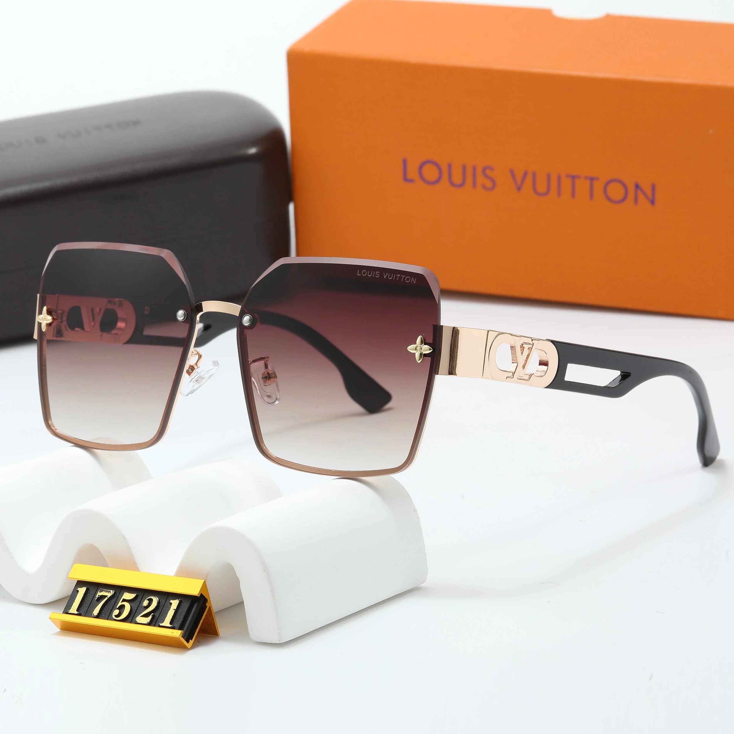 Louis Vuitton Shield Sunglasses Gradient Purple Gold Frame - 13