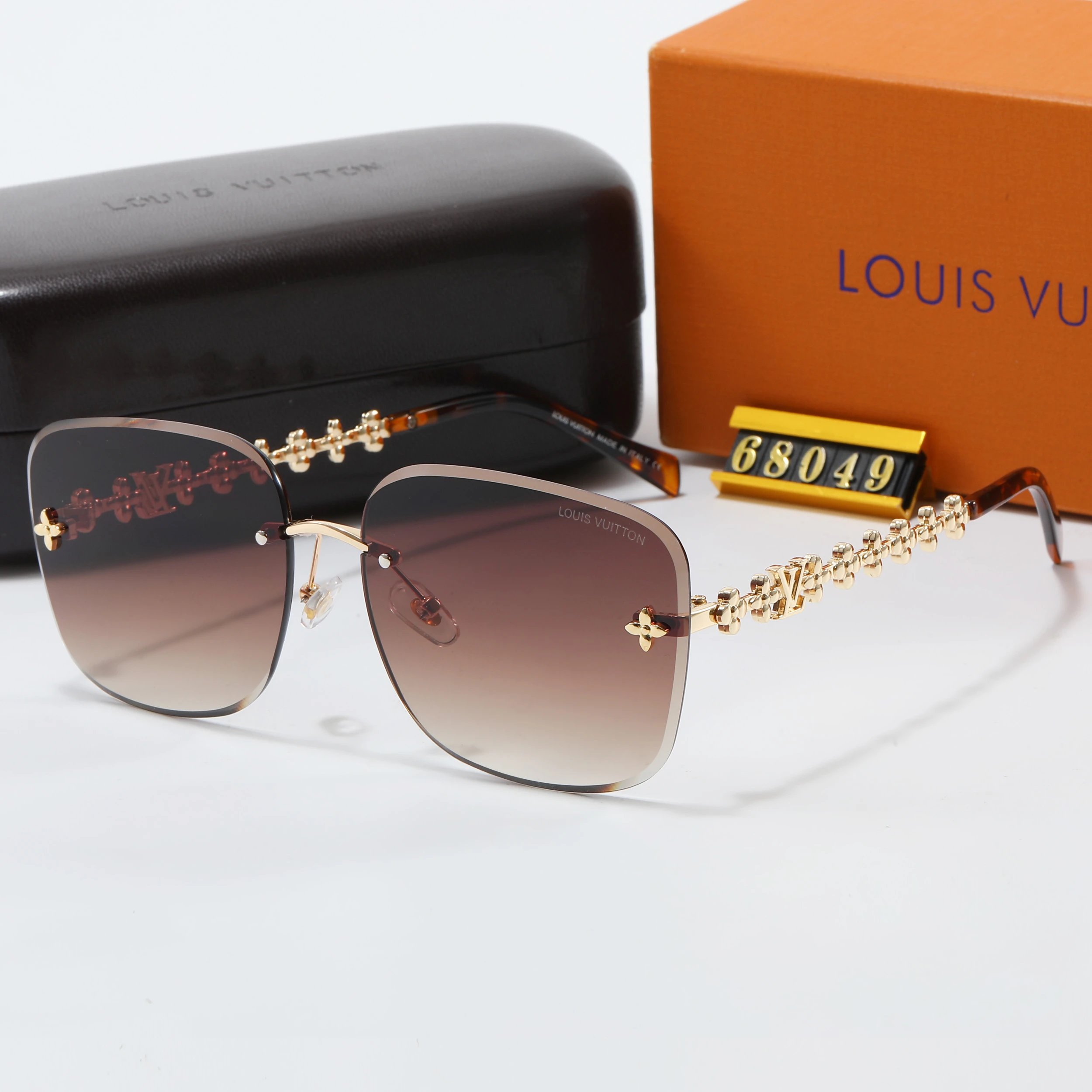 Louis Vuitton Monogram Shield Sunglasses Orange Gradient - 17
