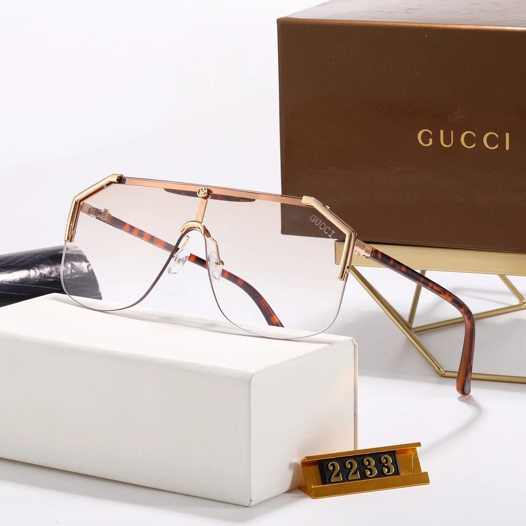 Gucci GG0941S Shield Sunglasses Red Gradient Gold Frame - 13