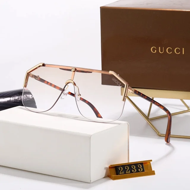 Gucci Eyewear Oversized aviator sunglasses with double-G bridge detail product detail image 12
