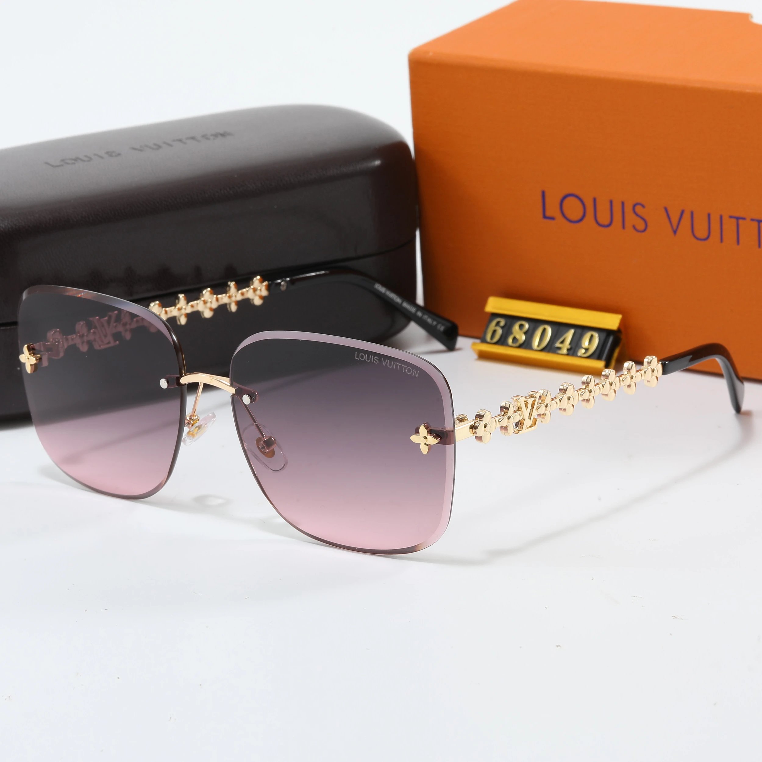 Louis Vuitton Monogram Shield Sunglasses Orange Gradient - 14