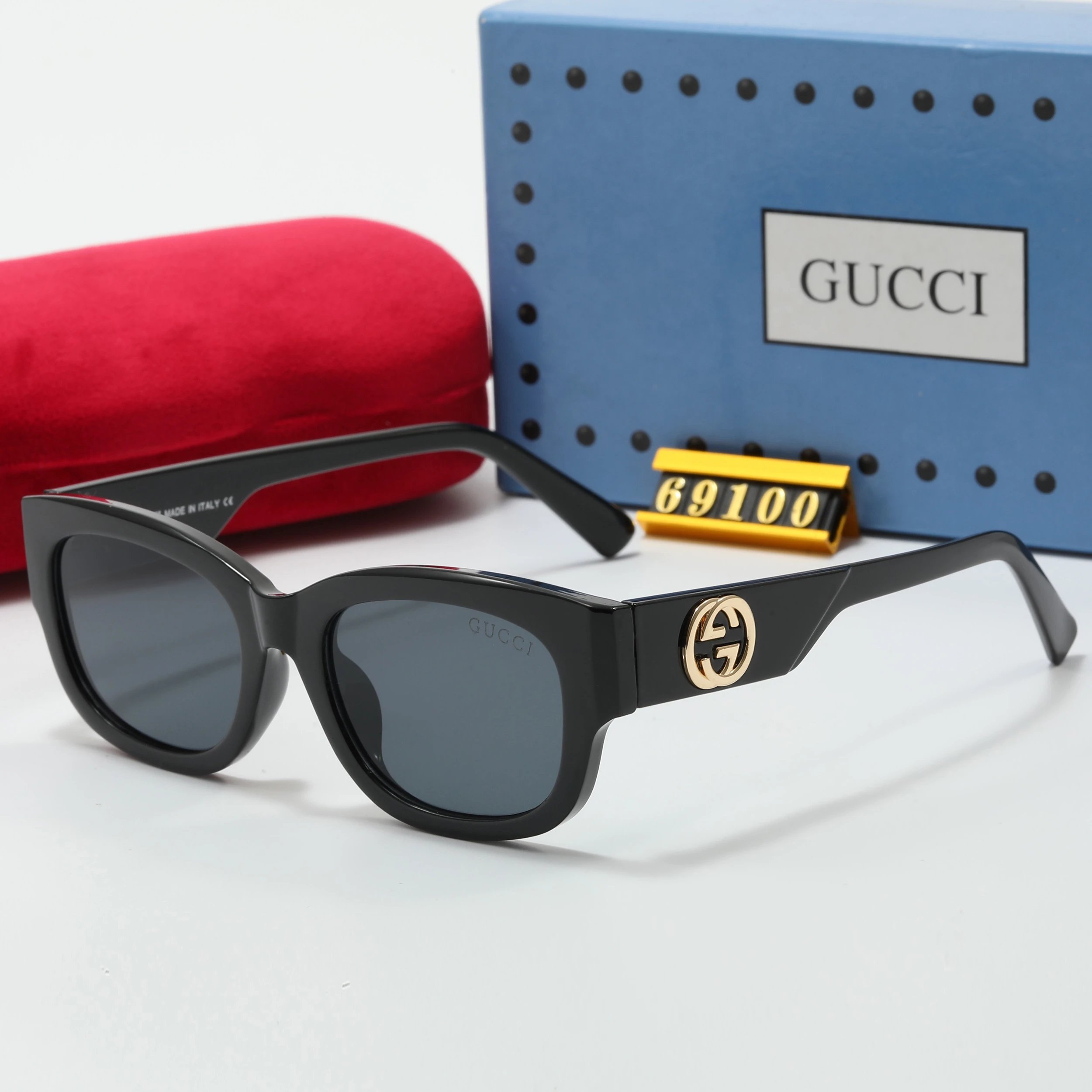 Gucci GG Marmont Square Sunglasses Black Tortoiseshell - 18