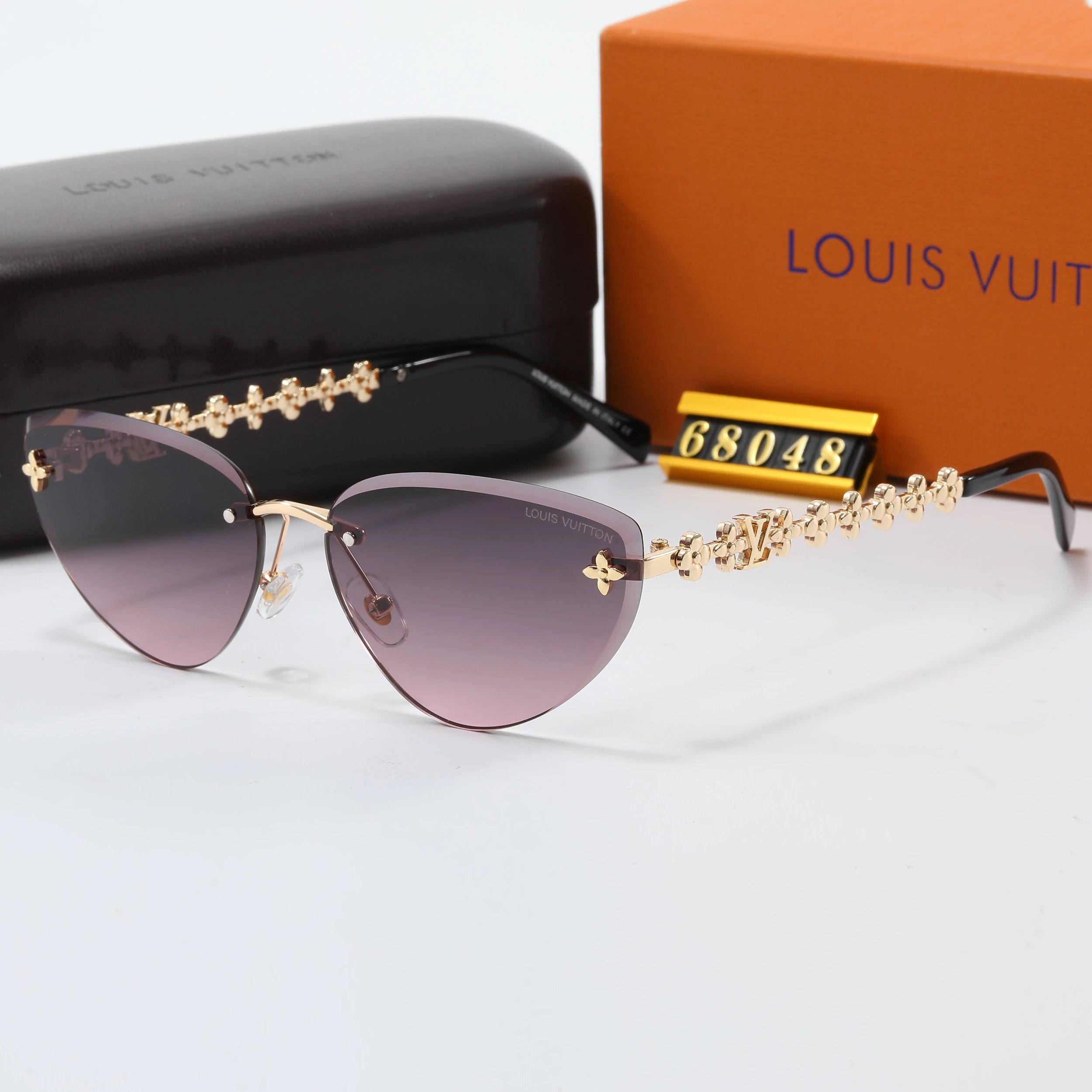 Louis Vuitton Aviator Sunglasses Black Gradient Lens - 13