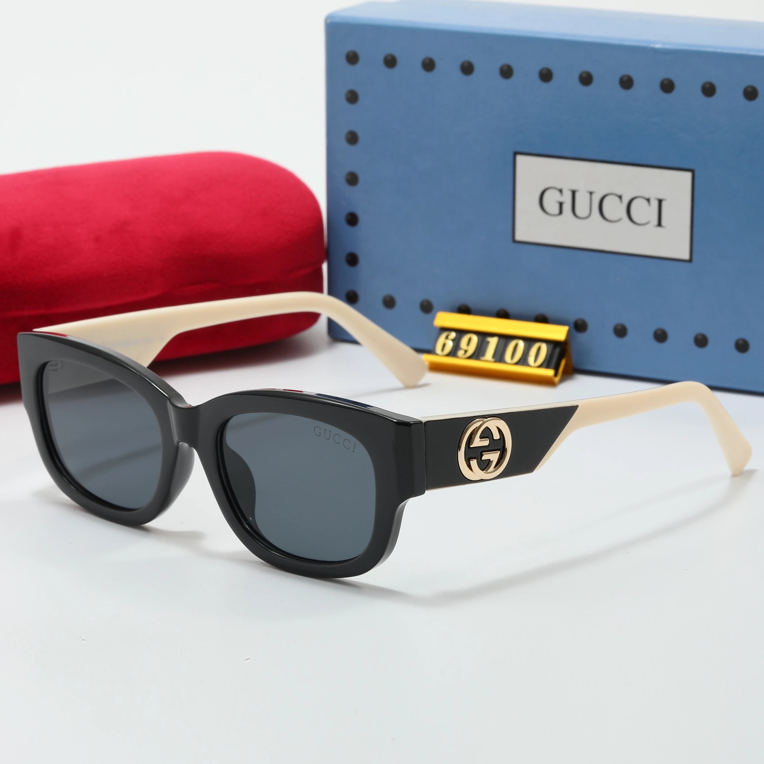 Gucci GG Marmont Square Sunglasses Black Tortoiseshell - 15