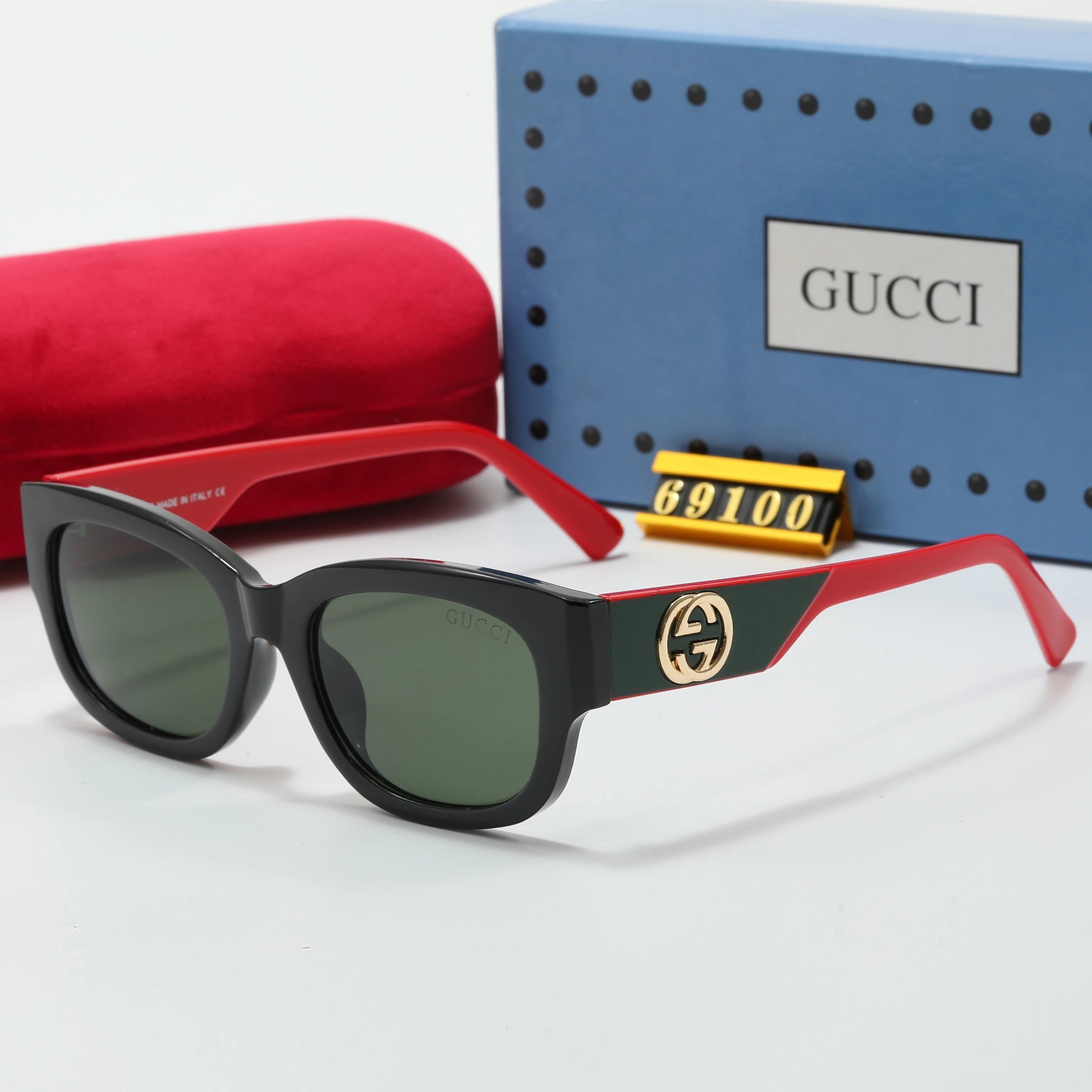 Gucci GG Marmont Square Sunglasses Black Tortoiseshell - 17