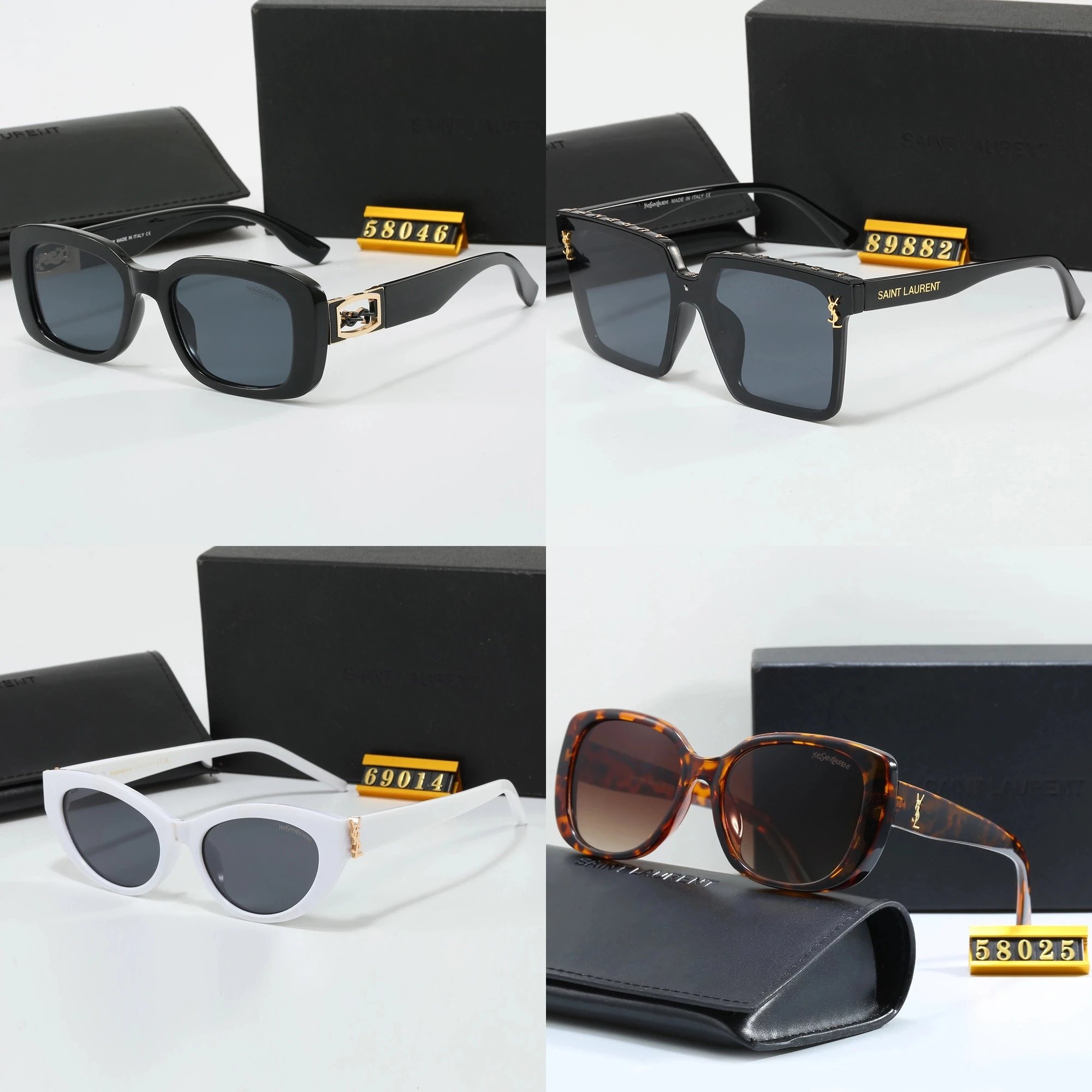 Saint Laurent Square Tortoiseshell Sunglasses - 15