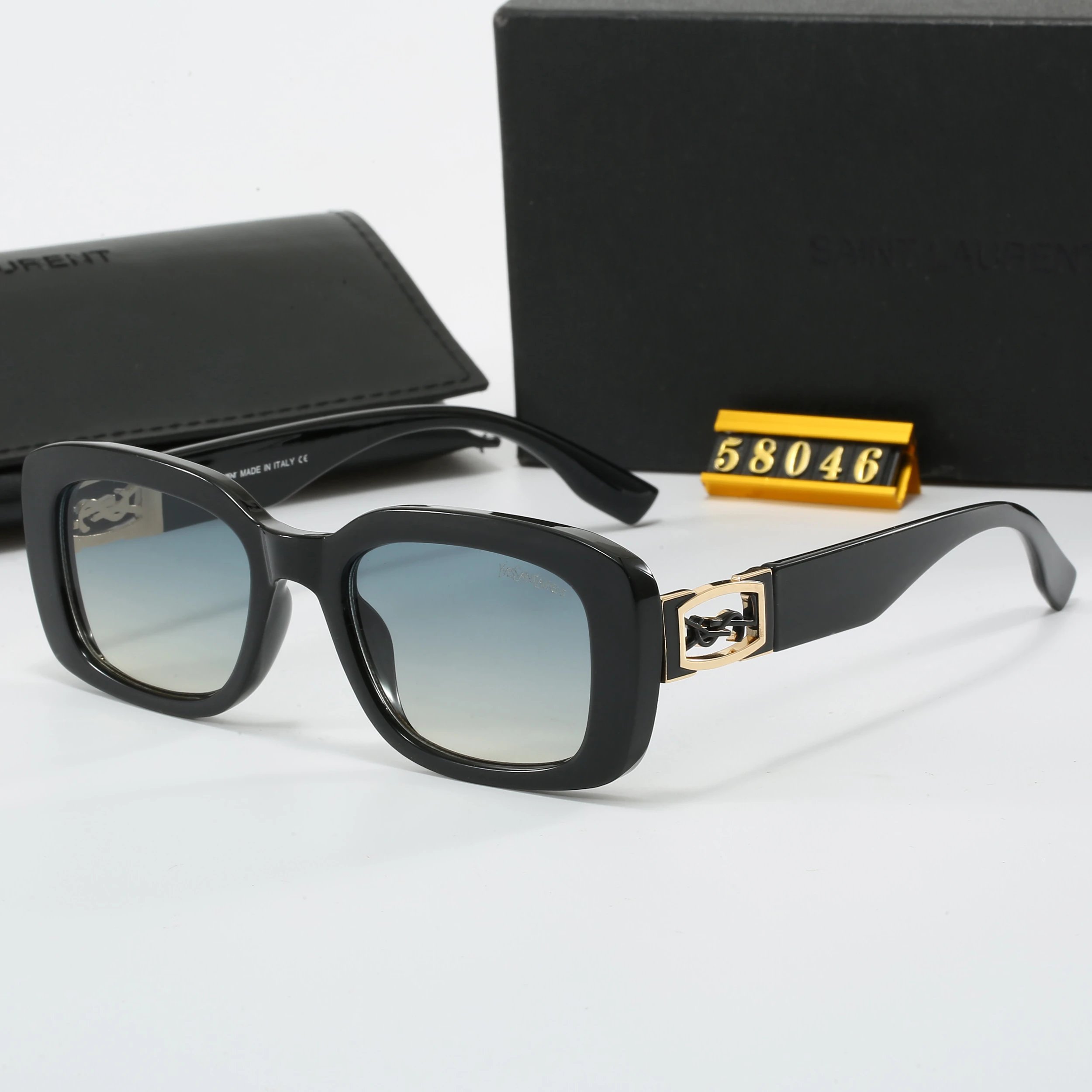 Saint Laurent Square Tortoiseshell Sunglasses - 17