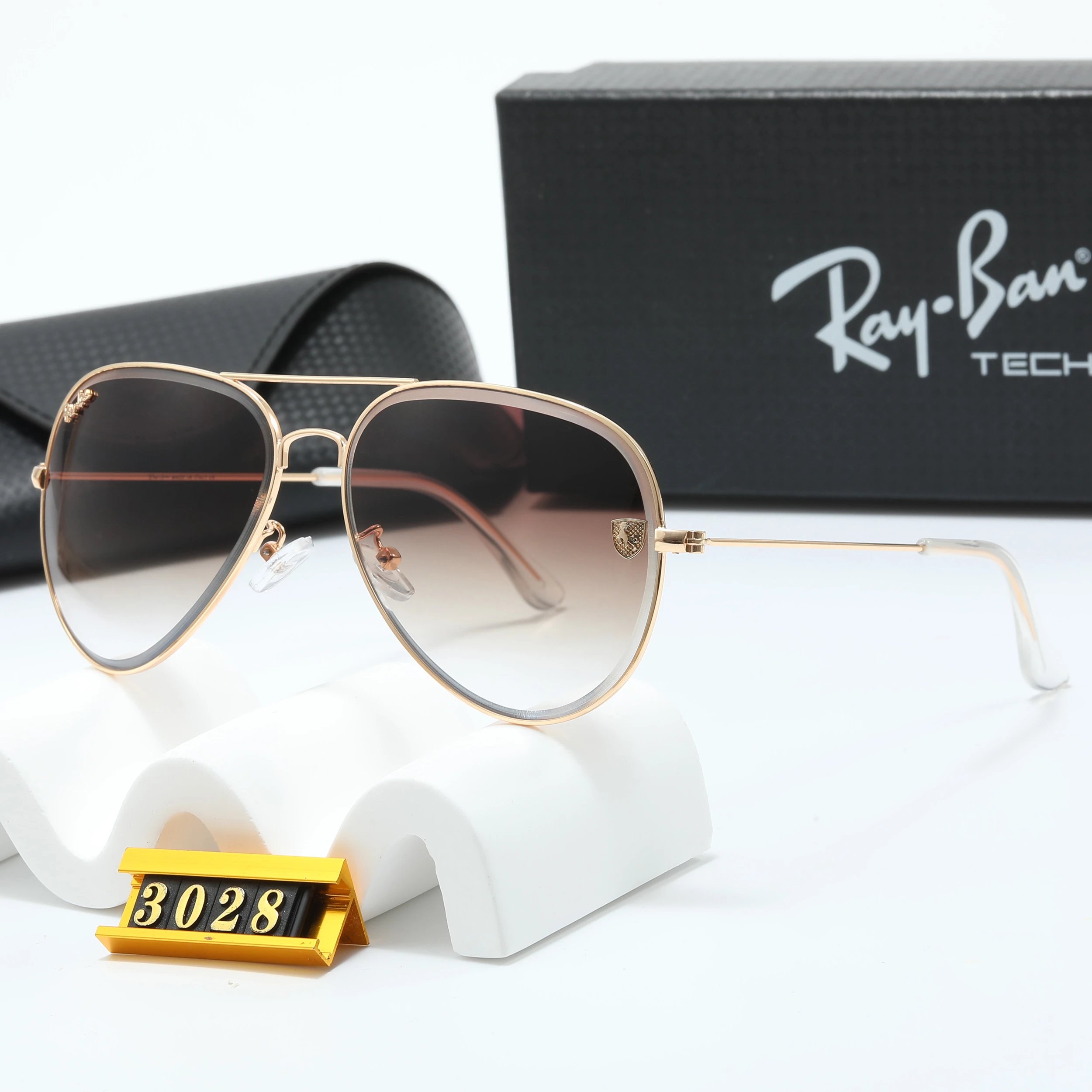 Ray-Ban Aviator Gradient Pink-Gold Sunglasses - 12